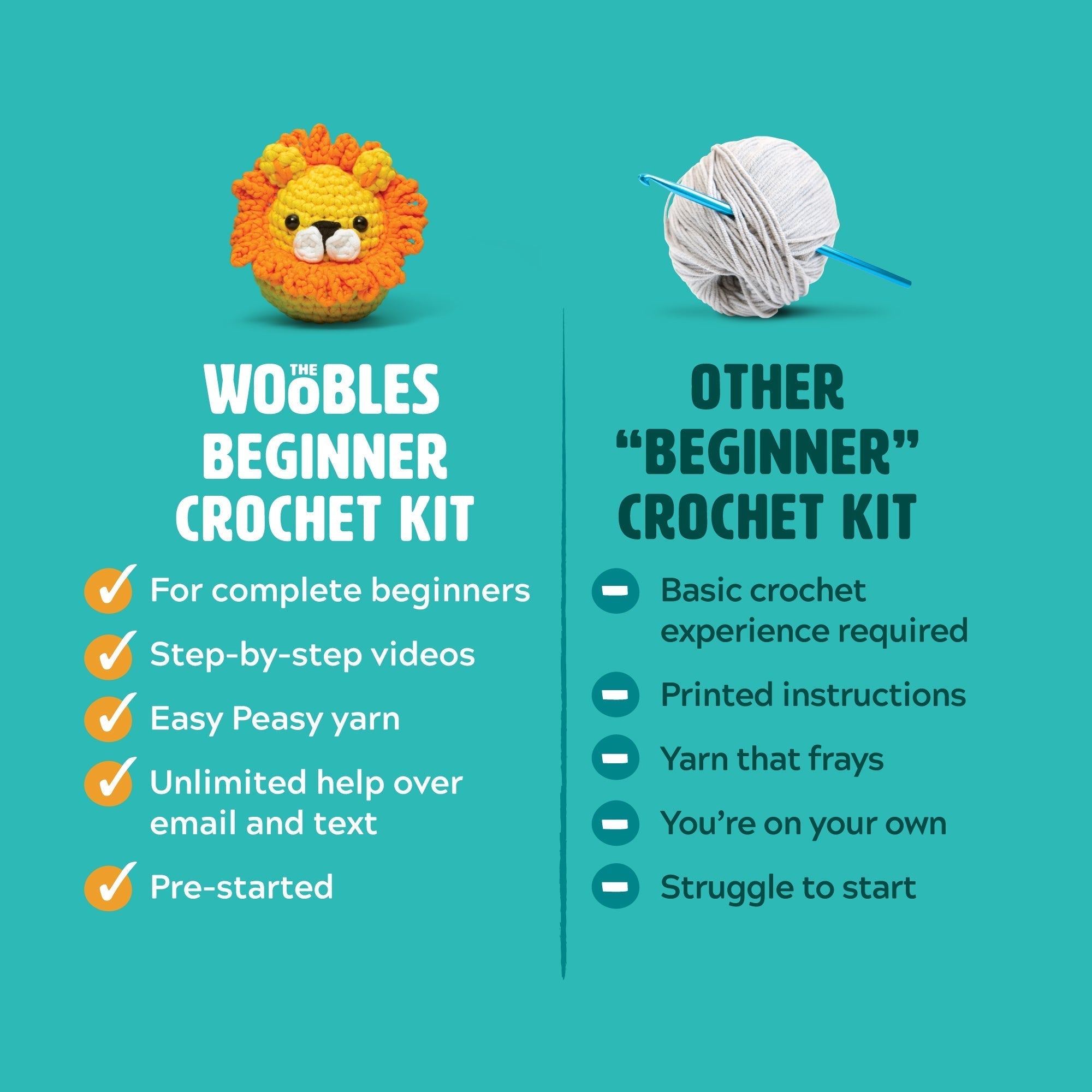 Fred the Dinosaur Rainbow Crochet Kit