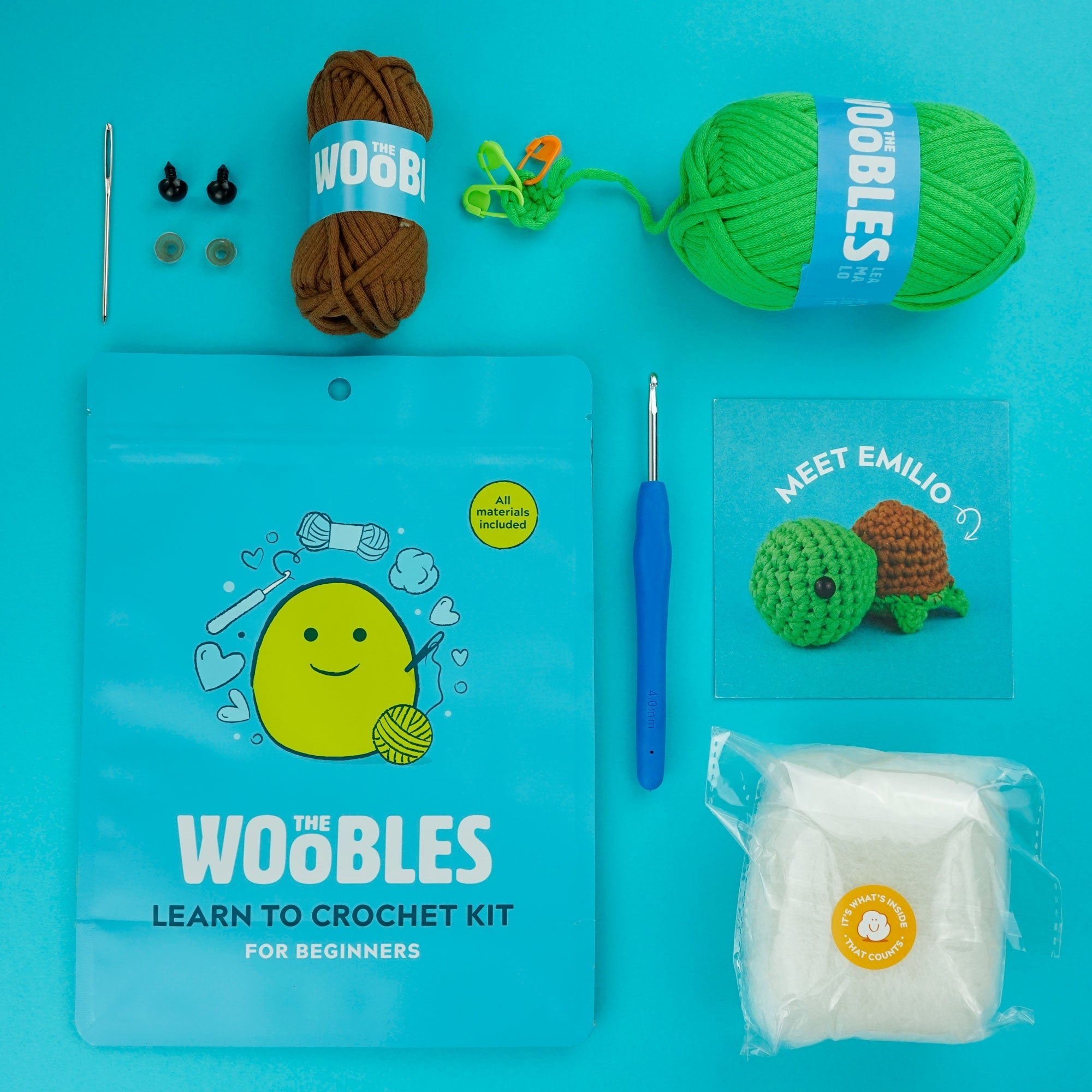 Emilio the Turtle Crochet Kit